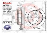 Комплект дисков тормозных зад LCR200 / LEXUS LX570,  07- 2шт. 09A96711 