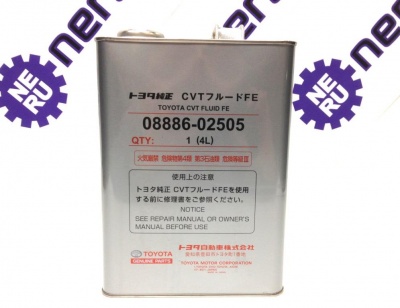 Масло трансмиссионное Toyota CVT Fluid FE 4л 08886-02505
